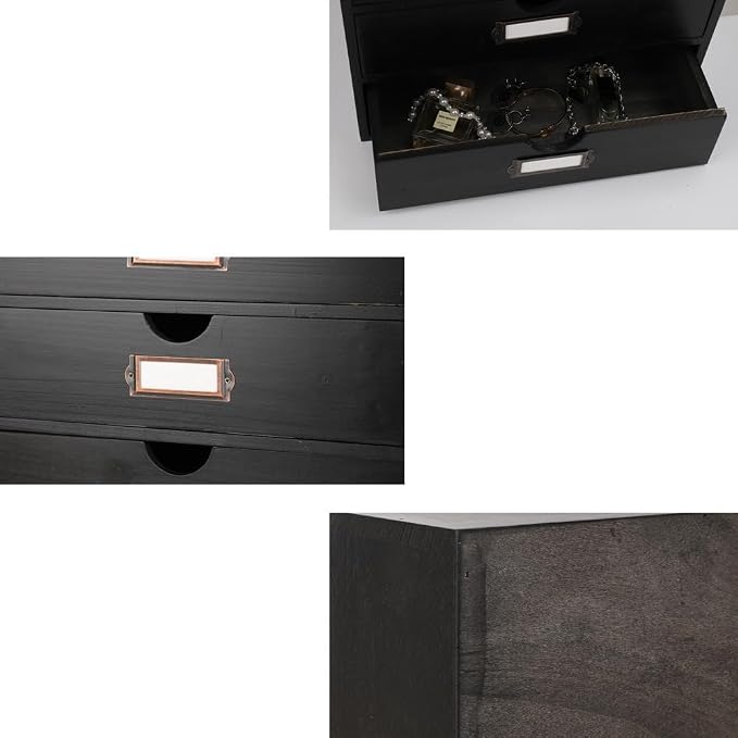 Wooden Storage Box Rustic Desktop Organizer - Image 7