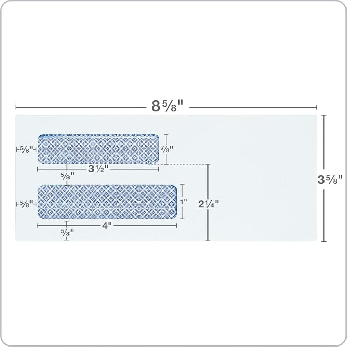 Quality Park #8 5/8 Double-Window Security Envelopes, Self-Sealing, Tamper - Image 6