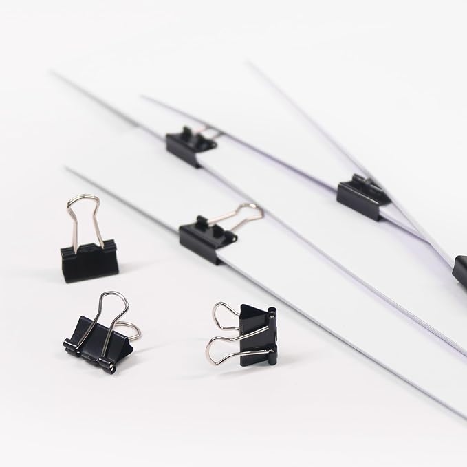 Coideal Mini Binder Clips Black, 0.6 Inch Micro Metal Binder Bull Clips - Image 8