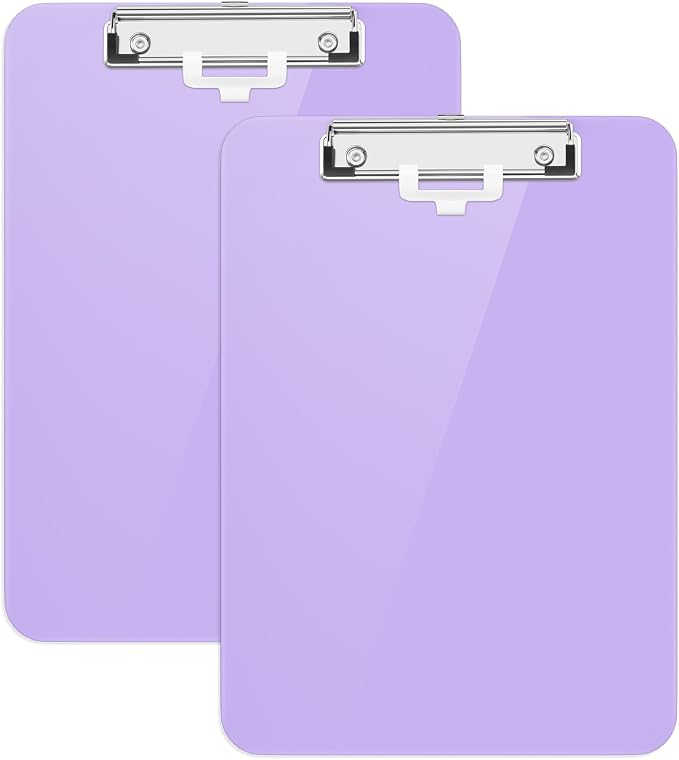 Hongri Plastic Clipboard with Pen Holder, Nurses and Women, Low Profile Clip by Hongri