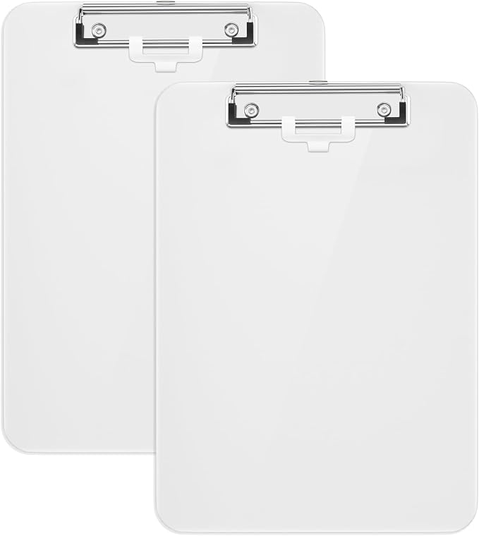 Hongri Plastic Clipboard with Pen Holder, Nurses and Women, Low Profile Clip by Hongri