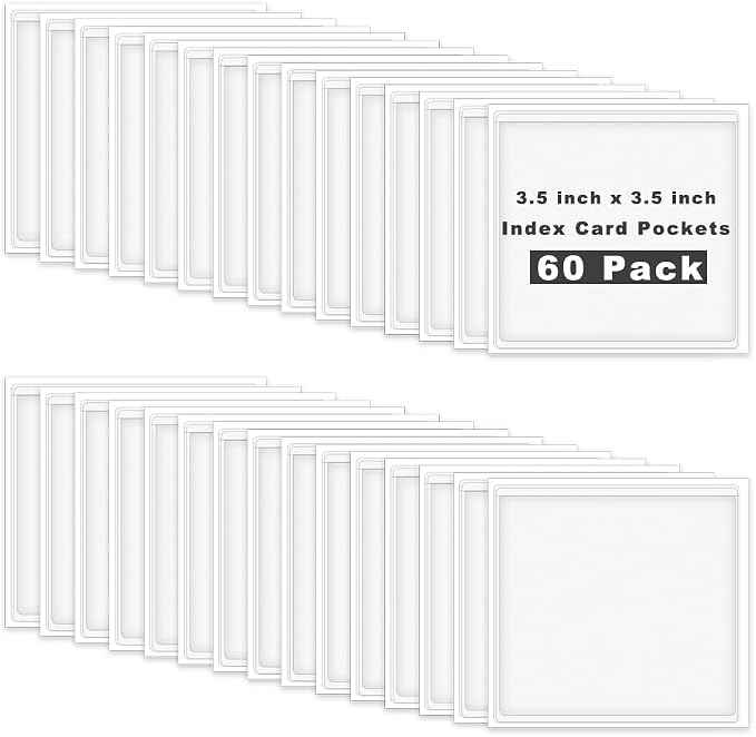 60 Pack Self Adhesive Pockets, Bin Labels by IheDovb
