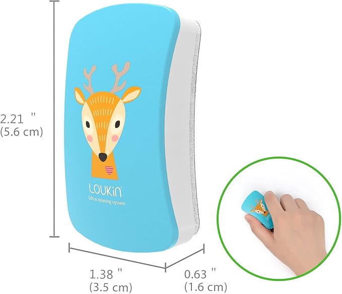 loukin 2 Pack Kid Magnetic Dry Erase Erasers, Mini Whiteboard Eraser, Small - Image 3