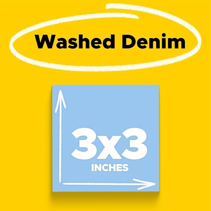 Post-it Super Sticky Notes, 3 x 3 in, 5 Pads, 90 Sheets/Pad | School Supplies - Image 2