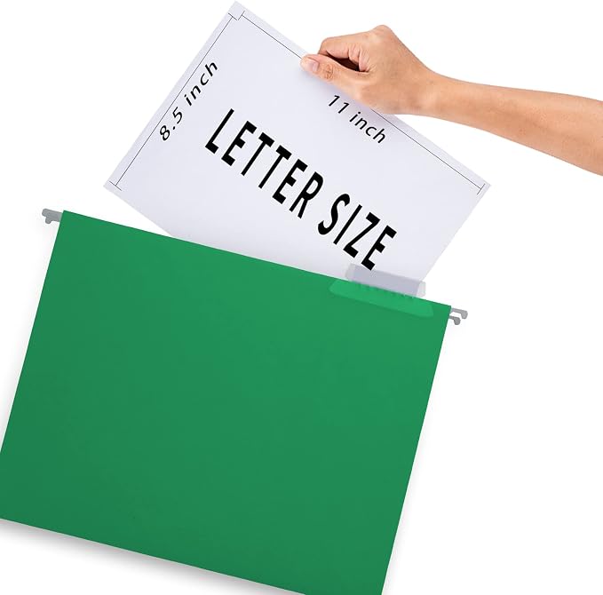 HERKKA Hanging File Folders, 30 Pack Letter Size Reinforced Hanging Folders - Image 3