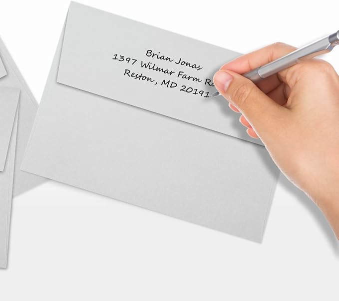 LUXPaper A7 Invitation Envelopes | Peel & Press | 5 1/4" x 7 1/4" | Gray | - Image 6