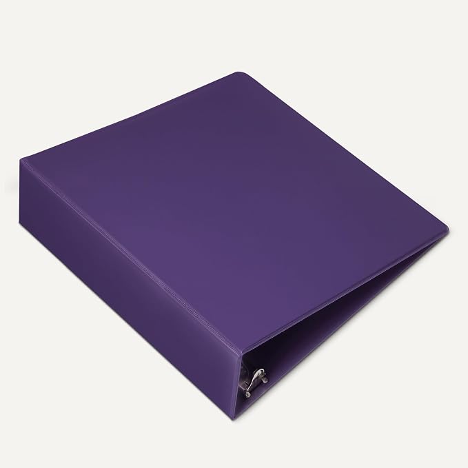 Amazon Basics 3 Ring Binder, 2 inch Round Rings, Holds 375 Sheets, Two Interior - Image 3