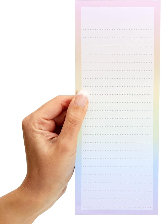 6 Pack Magnetic Notepads for Refrigerator, To Do Lists, 3.5x9 inch Pastel - Image 3