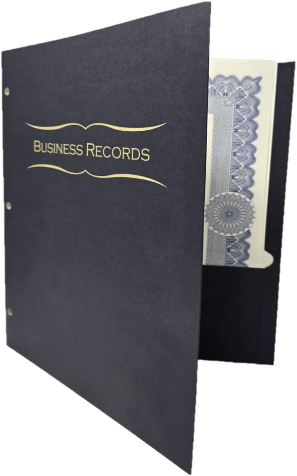Business Records Folder, 3 Hole Punched Business Document Folder - Image 3
