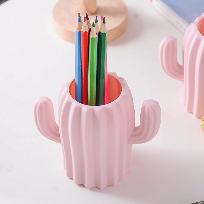 Silicone Pen Holder Cactus Pencil Holder Cute Pens Cup - Image 4
