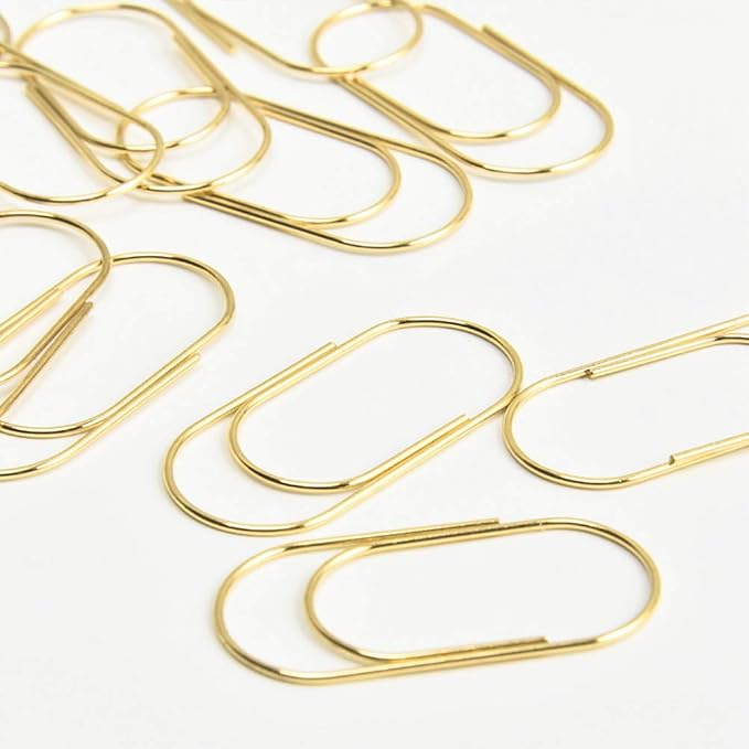 Gold Jumbo Big Paper Clips - Image 3