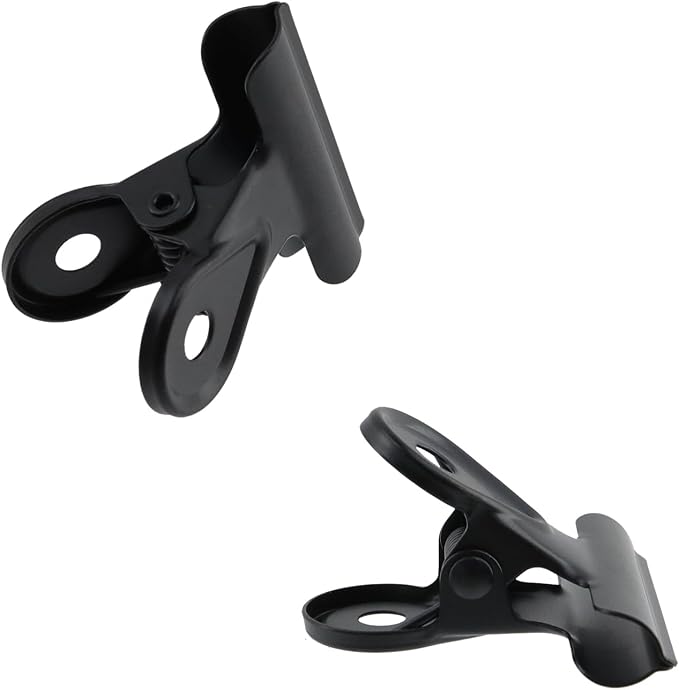 Xiaoyztan Mini Clips, 30mm Wide Metal Black Bulldog Clips Paper Clip Binder - Image 4