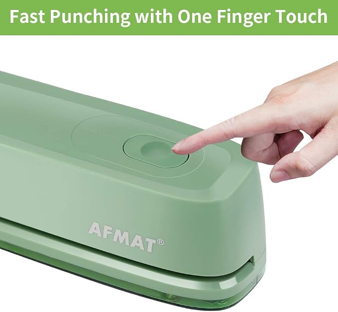 AFMAT Electric 3 Hole Punch, 20-Sheet 3 Hole Puncher - Image 2