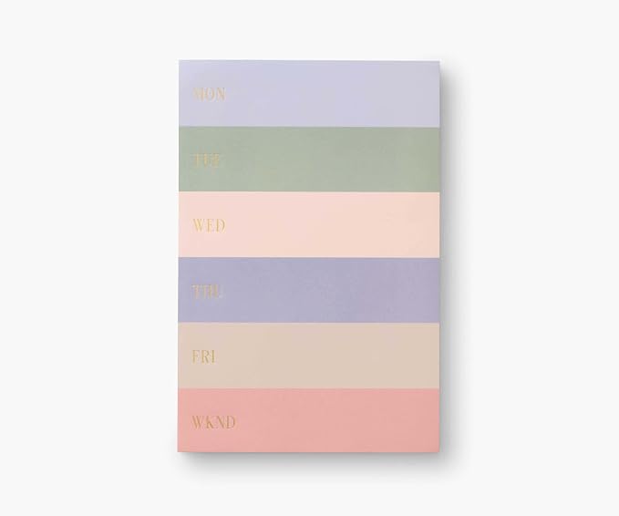 RIFLE PAPER CO. Large Weekly Memo Notepad 65 Tear-Off Pages, Manage Important by RiflePaperCo