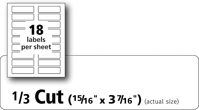 Avery Extra Large File Folder Labels, Removable Adhesive, Matte White, 15/16" x - Image 3