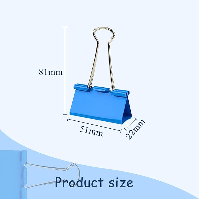 Extra Large 2-Inch Colored Binder Clips - Image 2
