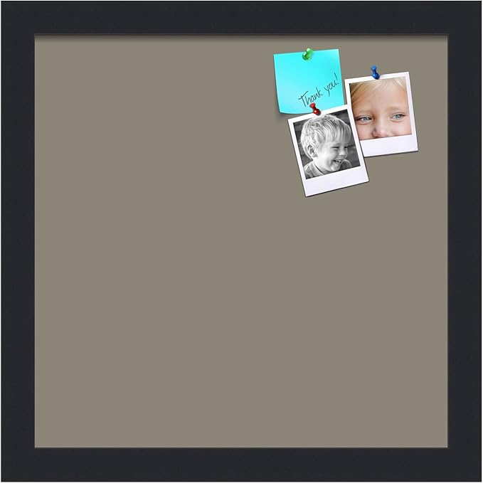 PinPix 12x12 Inch Cork Bulletin Board. This Decorative Framed Pin Board Comes with Pewter Design and a Satin Black Frame. Ideal for Home Office Decor or Message Board (PinPix-1812)-DeskLoop Office
