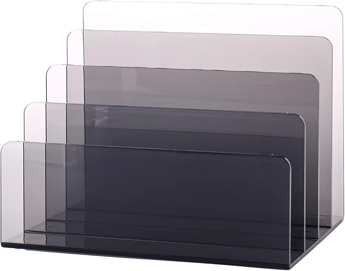 Sooyee 4 Compartment Acrylic File Organizer Holder Folder Organizer - Image 4