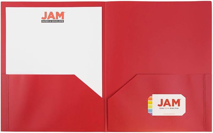 JAM PAPER Plastic 2 Pocket POP Folders - Image 3