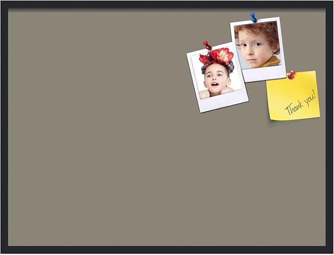 PinPix 40x30 Inch Cork Bulletin Board. This Decorative Framed Pin Board Comes with Pewter Design and a Satin Black Frame. Ideal for Home Office Decor or Message Board (PinPix-1812)-DeskLoop Office