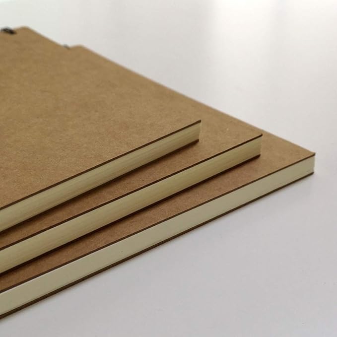 YUREE B5 Spiral Notebook Lined, Spiral Ruled Journal with Hard Kraft Cover, 70 Sheets (140 Pages), 10.3" x 7.2", 3-Pack, Brown-DeskLoop Office