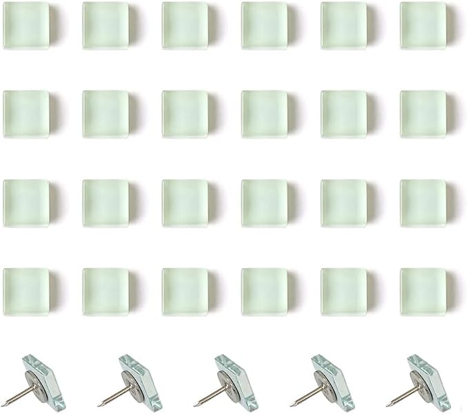 24pcs Decorative Cute Push Pins Glass Pushpins Thumbtacks Thumb Tacks by Aoxsie