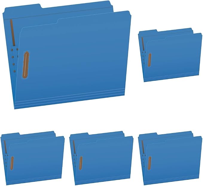 Pendaflex Fastener Folders, 2 Fasteners, Letter Size, 1/3 Cut Tabs in Left by TOPSProducts