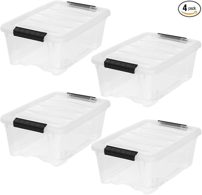 IRIS USA 4-Pack Storage Bins by IRISUSA