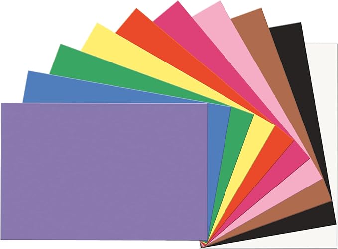 Prang Construction Paper, 10 Assorted Colors, 100 Sheets by Prang