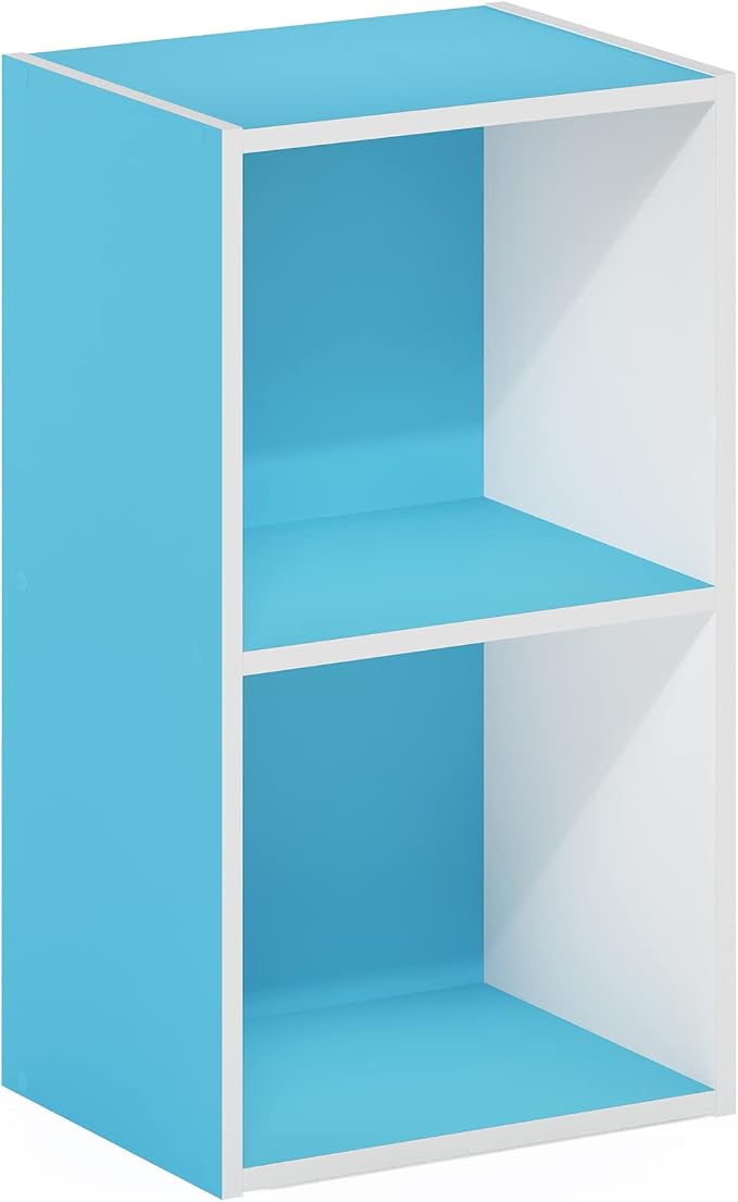Furinno PASIR Book Shelf, 2-Tier Modern Bookshelf, Open Shelves Bookcase 9 x 12 - Image 6