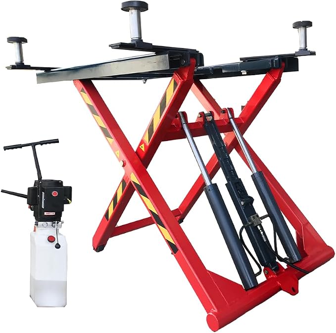 X66 6000 LbsPortable Car Lift Scissor Lift, 48 Inch Lifting Height Adjustable by Autokato