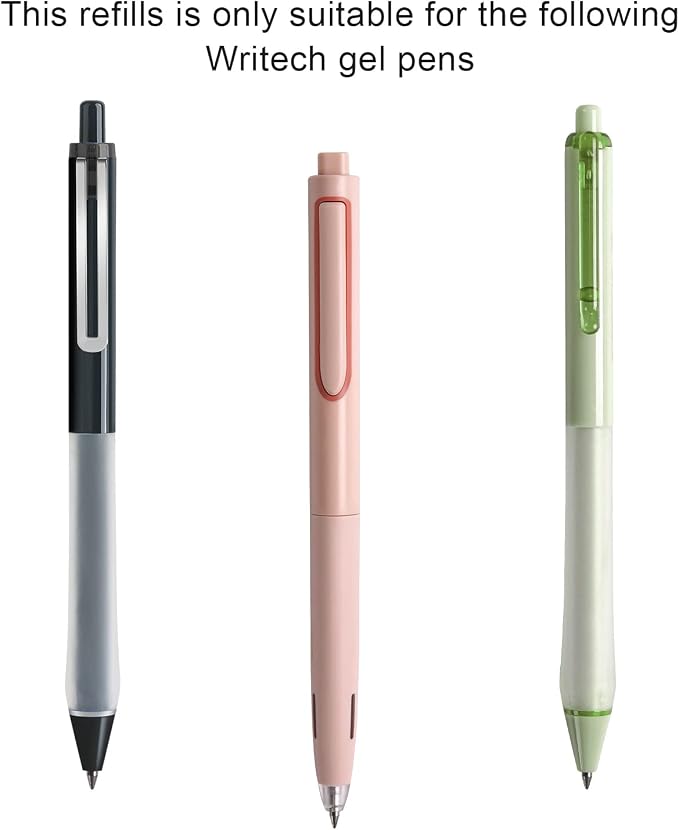 Writech Liquid Gel Pen Refills: Fine Point 0.5mm Black Ink Twin-Ball Nib Refill - Image 3
