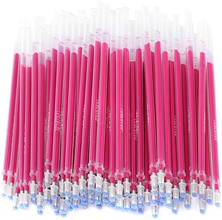 TOPINCN 100Pcs Fabric Marker Pen Refill, Heat Erasable Pens Refill Fabric High Temperature Disappearing Pens Refill Fabric Marker Pen Tailoring Tool for Fabric Quilting Sewing-DeskLoop Office