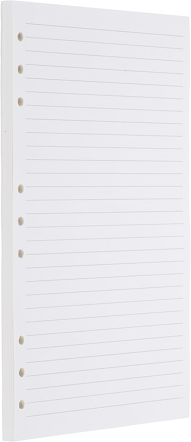 PATIKIL B5 Ruled Refills Inserts 9-Ring Binder Loose Leaf Planner Filler Paper Planner Inserts, 80 Sheets/160 Pages, Lined, White-DeskLoop Office