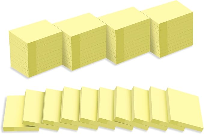 Sticky Notes 1.5x2, Sticky Pads, Recyclable, Self-Stick Pads by Kozerite
