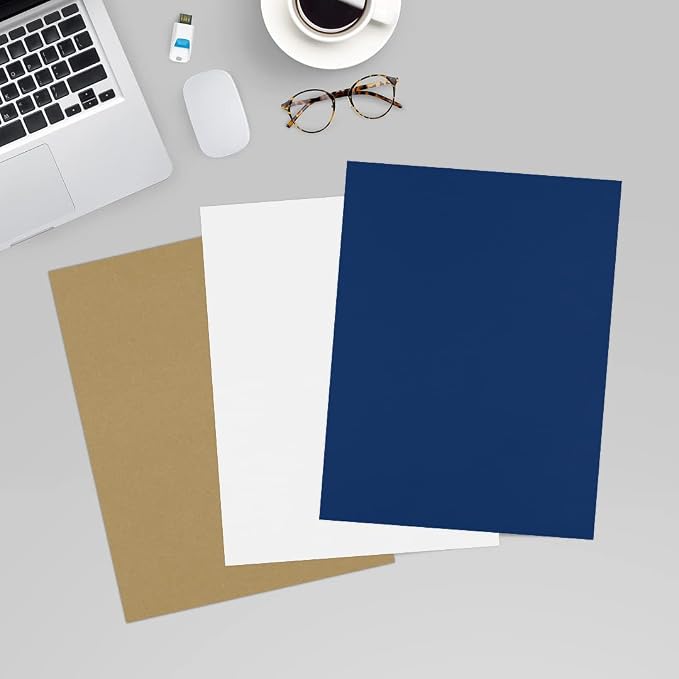 LUXPaper 8.5" x 11" Paper | Letter Size | Navy Blue | 80lb. Text | 50 Qty - Image 6