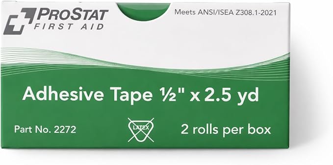 ProStat First Aid Adhesive Tape 1/2" x 2.5 yd – Latex-Free Medical Tape - Image 2