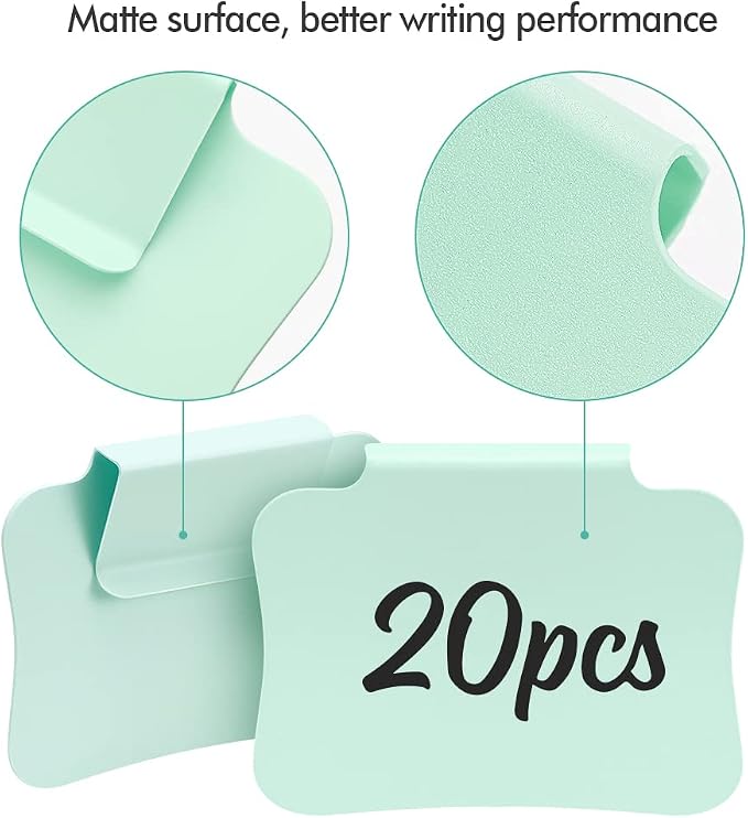 20PCS Basket Clip On Labels, Removable Plastic Bin Tags - Image 6