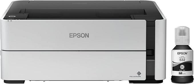 Epson EcoTank ET-4800 Wireless All-in-One Cartridge-Free Supertank Printer & EcoTank ET-M1170 Wireless Monochrome Supertank Printer with Ethernet Plus 2 Years of Unlimited Ink*,White-DeskLoop Office