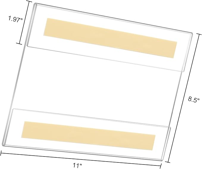 Acrylic Sign Holder 8.5 x 11 Inches Horizontal, Restaurant-No Drilling - Image 2