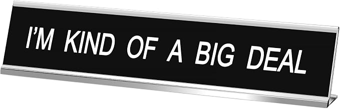 Menkxi Funny Desk Signs for Office, Novelty Nameplate Office Decor Black Desk by Menkxi