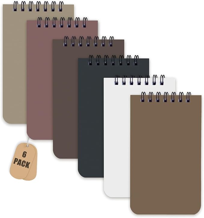 KTOJOY 6 Pack Small Pocket Notebook Small 3x5 Spiral Notepads by KTOJOY
