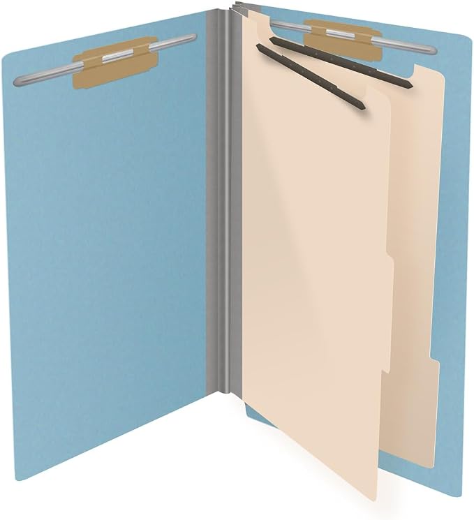 Ecom Folders End Tab Pressboard Classification Folders | Legal Size 25 Pt Stock - Image 4