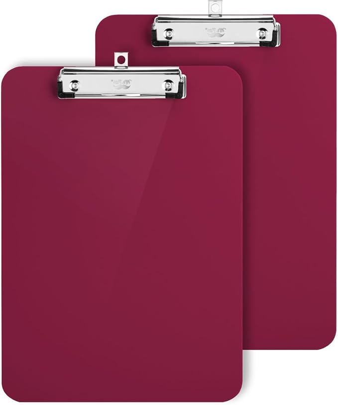 Mr. Pen- Plastic Clipboard, 12.5" x 9", 2 Pack, Clipboard Plastic | Low-Profile by MrPen