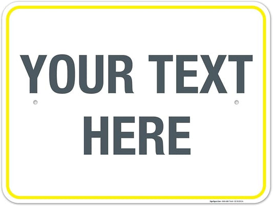 Personalized Custom Customize for Office, Delivery Yellow Sign, 18x24 Inches by SigoSigns