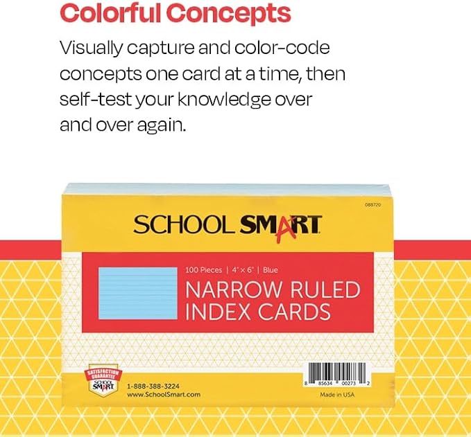 School Smart Ruled Index Card, 4 x 6 Inches - Image 3