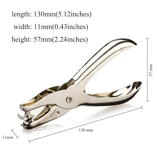 Paper Puncher Single Hole Punch Metal Circle Punches Hand Craft Sheet - Image 2