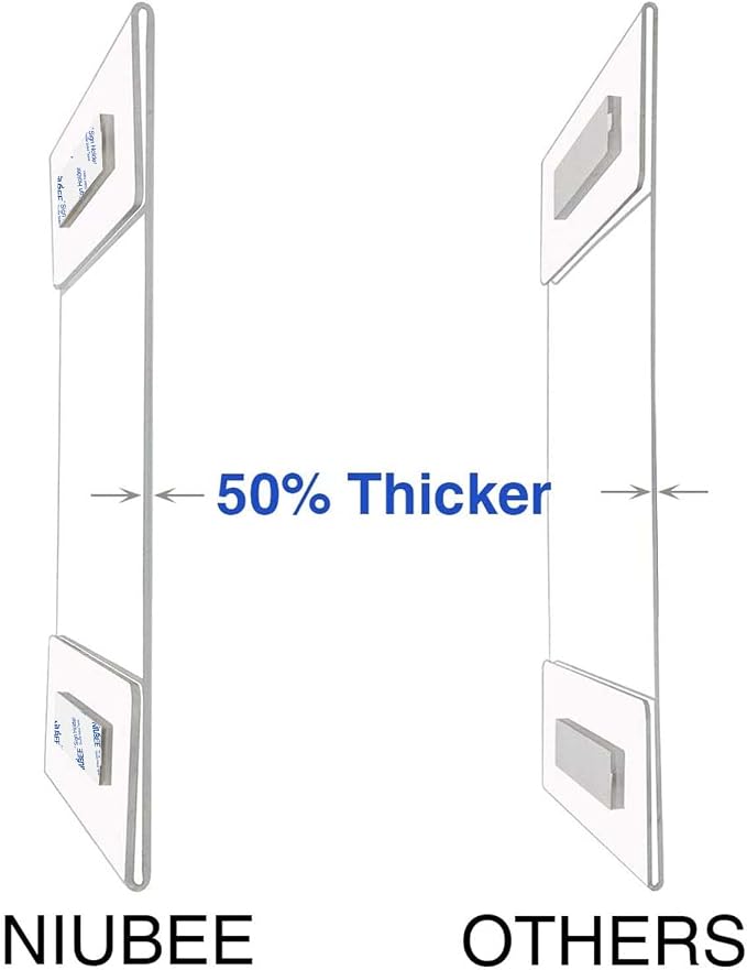 NIUBEE Acrylic Sign Holder 14x11 Inches Horizontal, Restaurant-No Drilling - Image 3