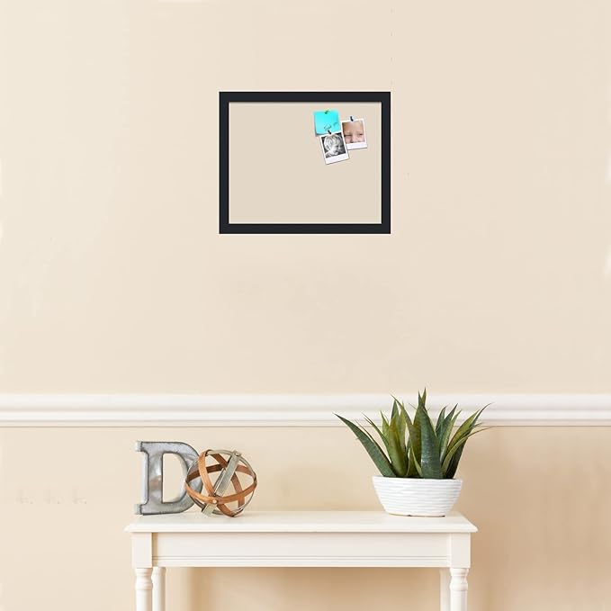 PinPix 15x12 Inch Cork Bulletin Board. This Decorative Framed Pin Board Comes with Desert Pastel Design and a Satin Black Frame. Ideal for Home Office Decor or Message Board (PinPix-1815)-DeskLoop Office