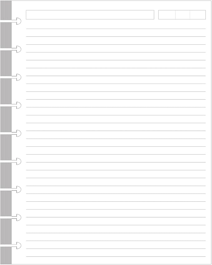 9-Disc Discbound Lined Refill Paper, Classic Size Pre-punched Happy Planners by Yaridar